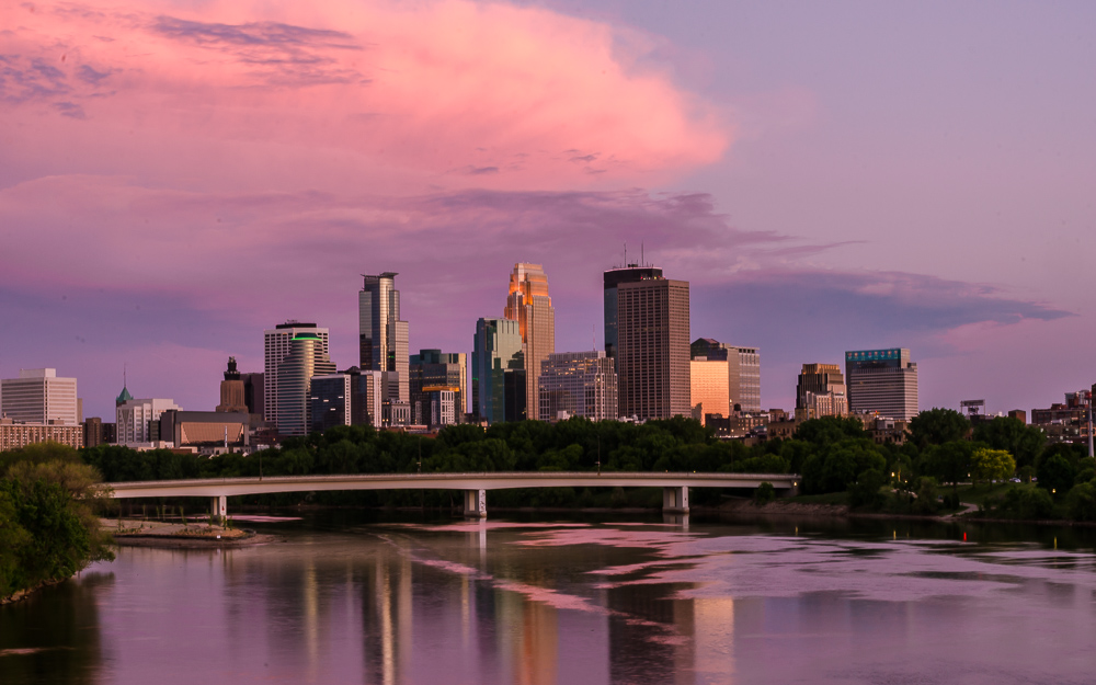 Downtown Minneapolis after a storm